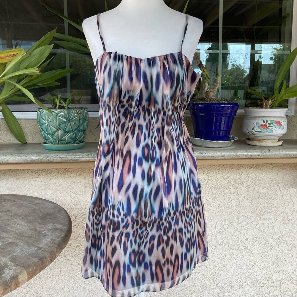 52- Ever New Removable Straps Leopard Print Mini Dress
